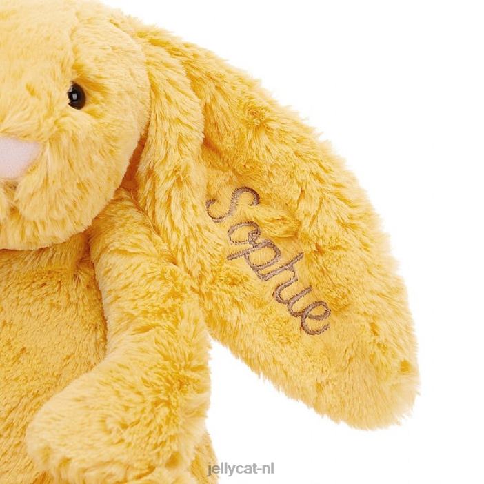 Jellycat gepersonaliseerde verlegen konijntje medium zonneschijn NJJ68314 speelgoed-
