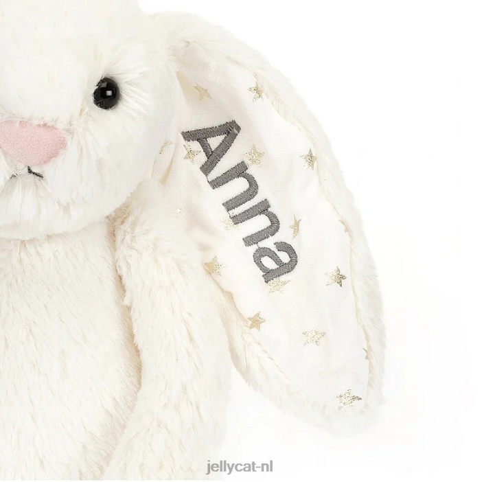 Jellycat gepersonaliseerde verlegen twinkle Bunny medium crème NJJ68203 speelgoed-