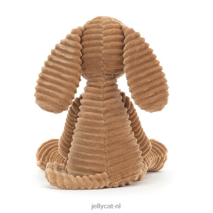 Jellycat geribbelde hond bruin NJJ68387 speelgoed-