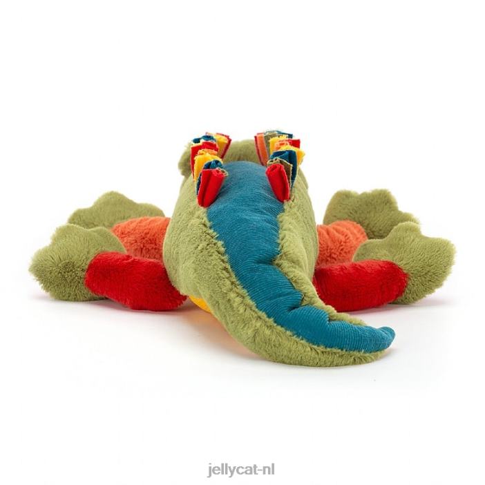 Jellycat happihoop krokodil veelkleurig NJJ68751 speelgoed-