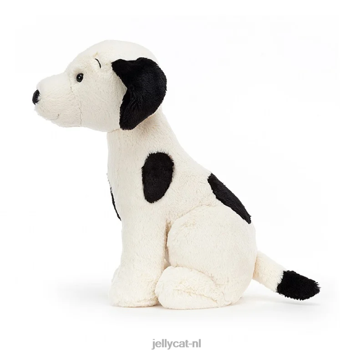 Jellycat harper pup zwart en crème NJJ68440 speelgoed-