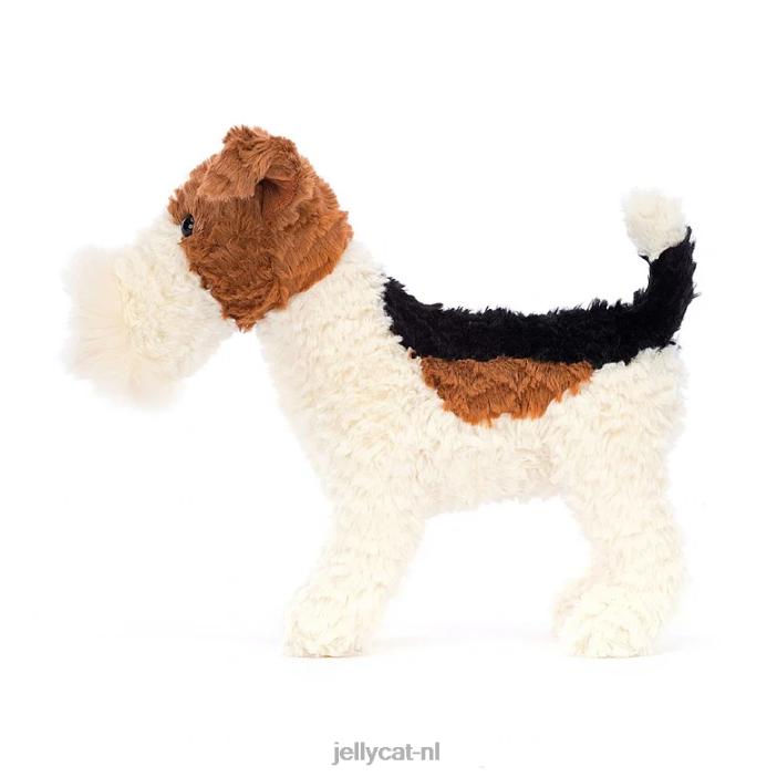 Jellycat hector fox terrier bruin en wit NJJ68351 speelgoed-