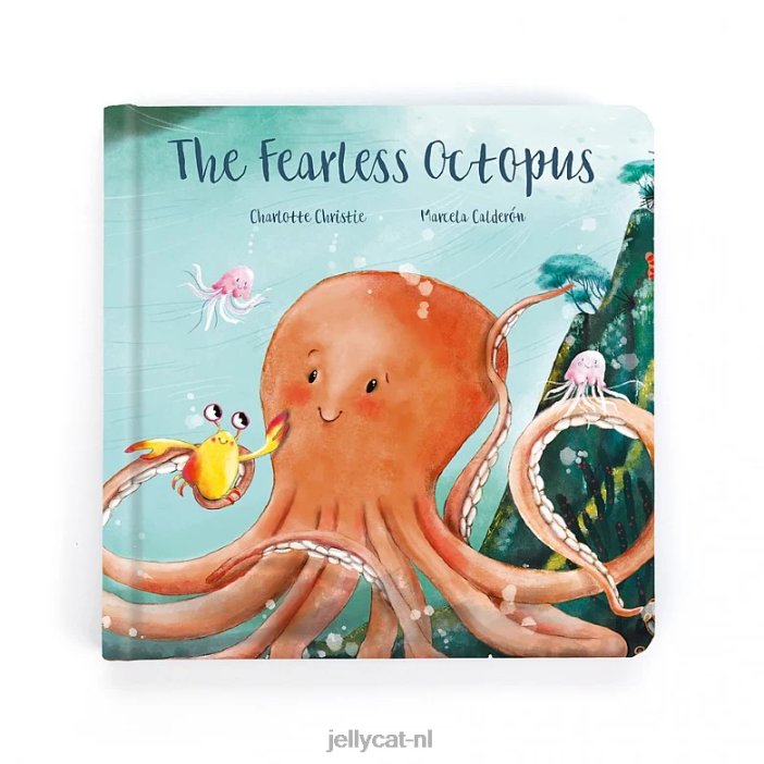 Jellycat het onverschrokken octopusboek meerkleurig NJJ68798 boek