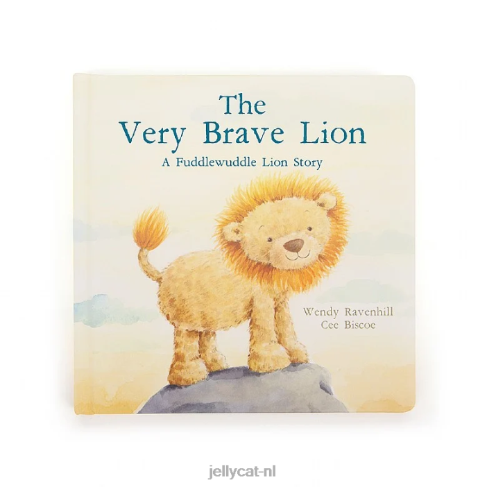 Jellycat het zeer dappere leeuwenboek en de fuddlewuddle lion tan NJJ68692 boek