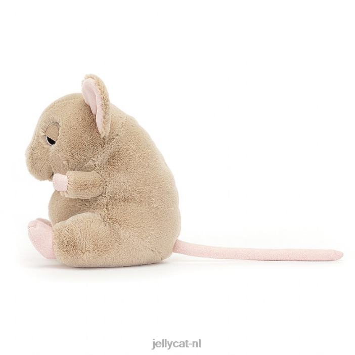 Jellycat knuffelknop darcy slaapmuis beige NJJ68424 speelgoed-