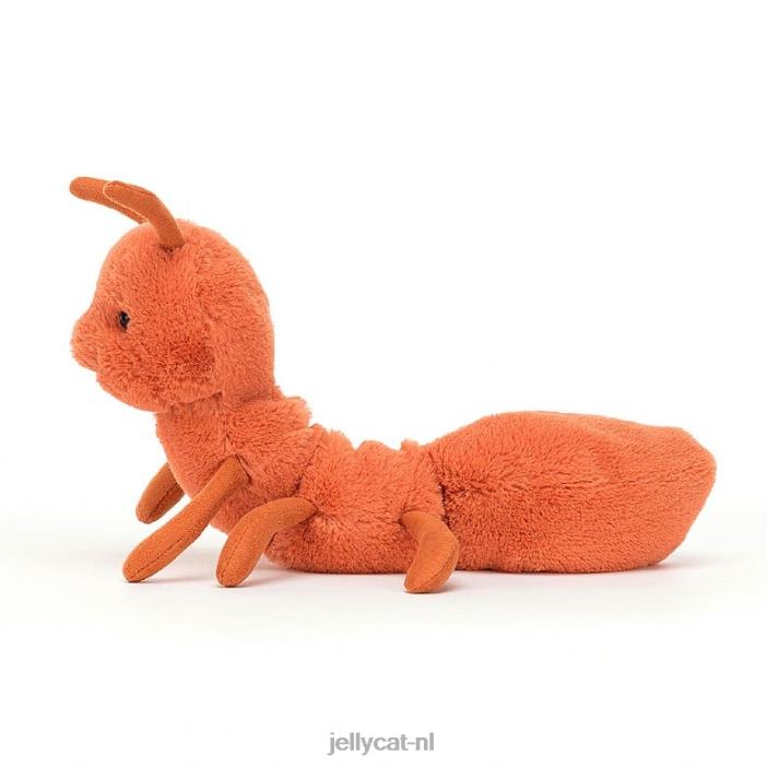 Jellycat kronkelende mier oranje NJJ68297 speelgoed-