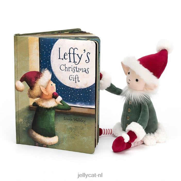 Jellycat leffys kerstcadeauboek en leffy elf multi-colour NJJ68352 boek