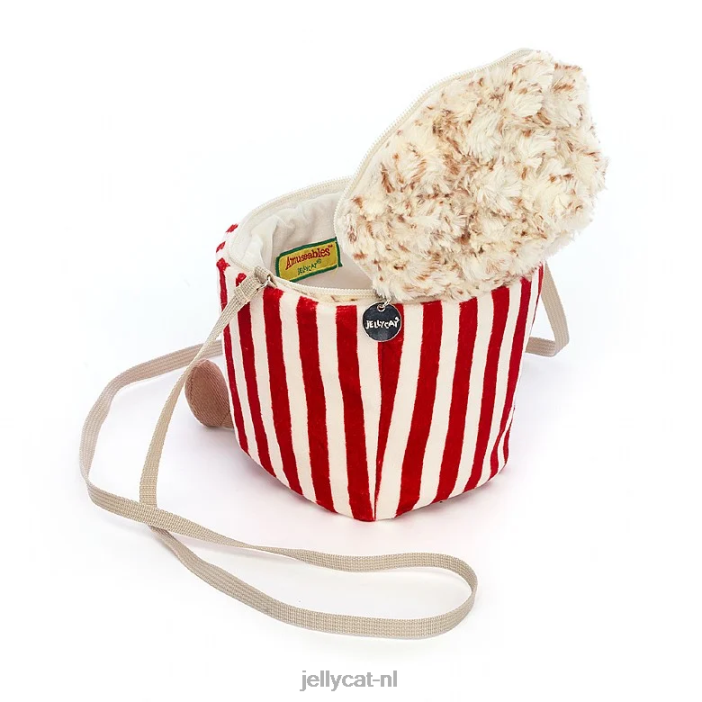 Jellycat leuk popcornzakje meerkleurig NJJ68128 tas