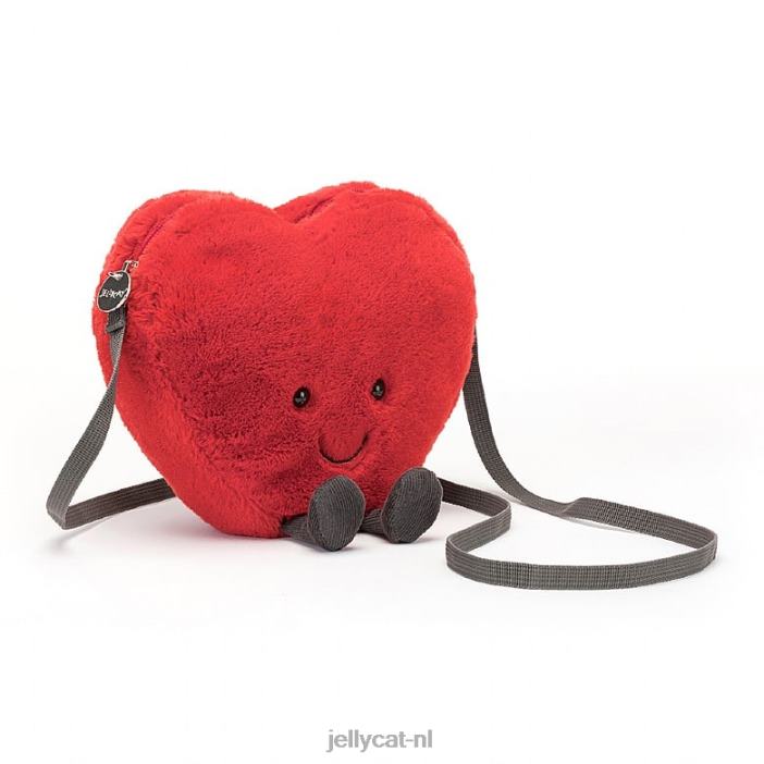 Jellycat leuke hartjestas rood NJJ68230 tas