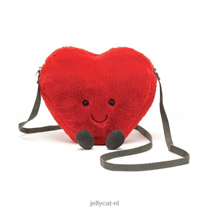 Jellycat leuke hartjestas rood NJJ68230 tas