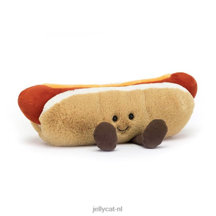 Jellycat leuke hotdog meerkleurig NJJ6856 speelgoed-