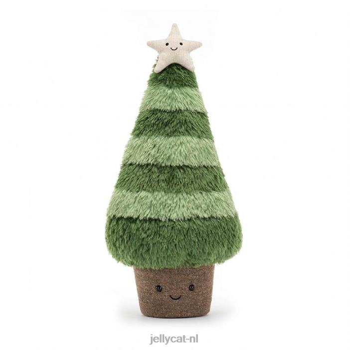 Jellycat leuke kerstboom van noords sparrenhout groen NJJ681 speelgoed-