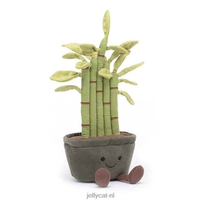 Jellycat leuke pot bamboe groen NJJ68366 speelgoed-