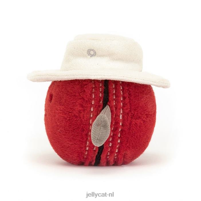 Jellycat leuke sportcricketbal rood NJJ6880 speelgoed-