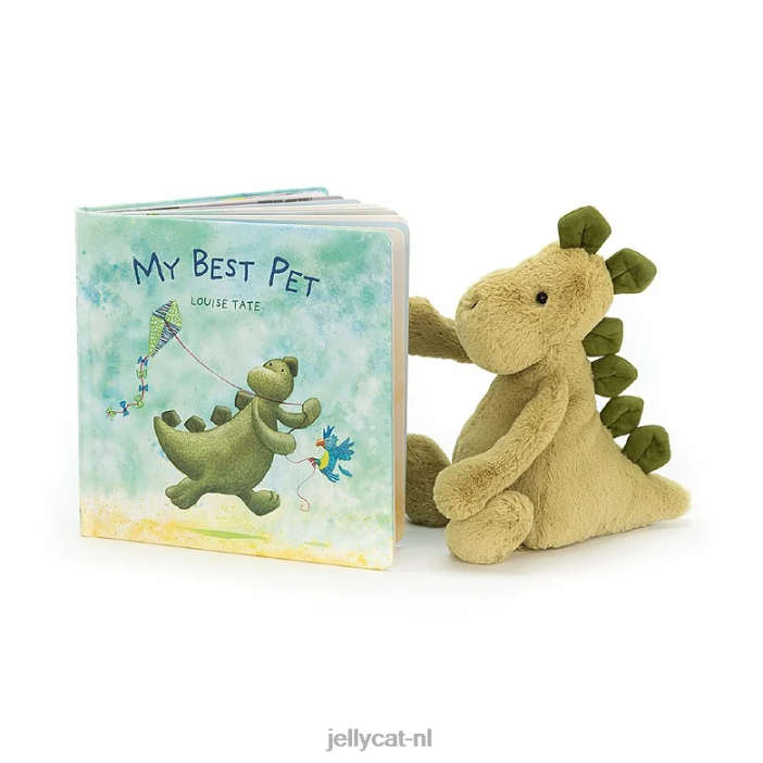 Jellycat mijn beste huisdierenboek en verlegen dino groen NJJ68809 boek