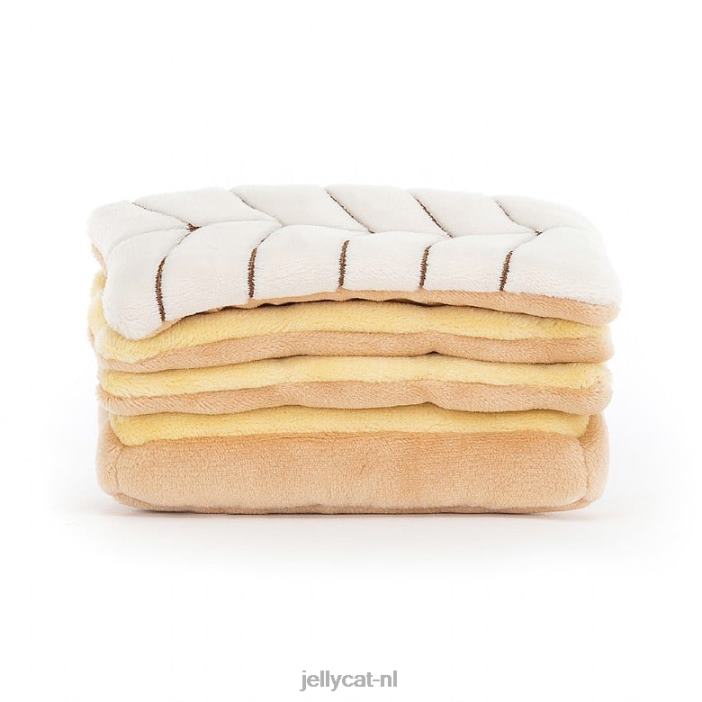 Jellycat mooie patisserie mille feuille veelkleurig NJJ68110 speelgoed-