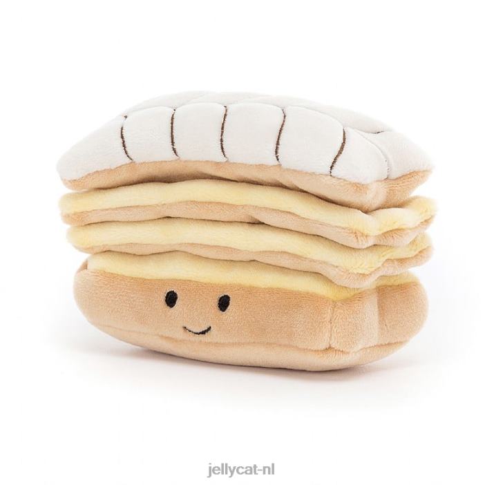 Jellycat mooie patisserie mille feuille veelkleurig NJJ68110 speelgoed-
