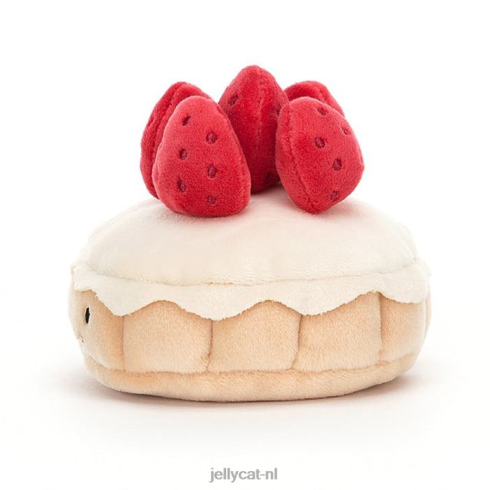 Jellycat mooie patisserie tarte aux fraises veelkleurig NJJ6826 speelgoed-