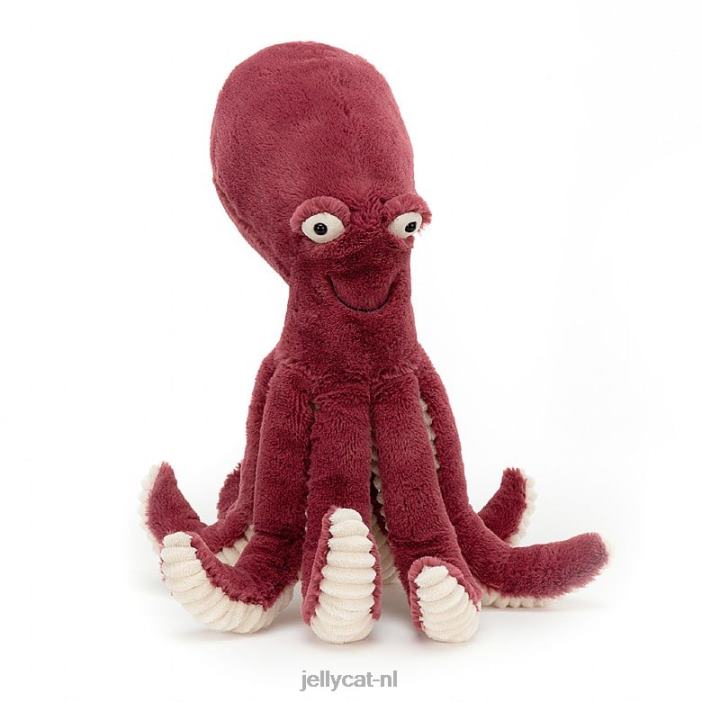 Jellycat obbie octopus rood NJJ68391 speelgoed-