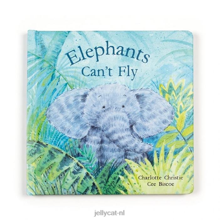 Jellycat olifanten kunnen niet vliegen boek veelkleurig NJJ68740 boek
