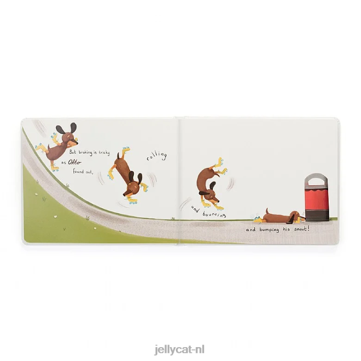 Jellycat otto het trouwe lange hondenboek meerkleurig NJJ68799 boek