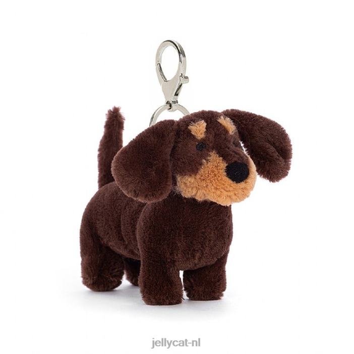 Jellycat otto worst hondentas bedel bruin NJJ6870 accessoire