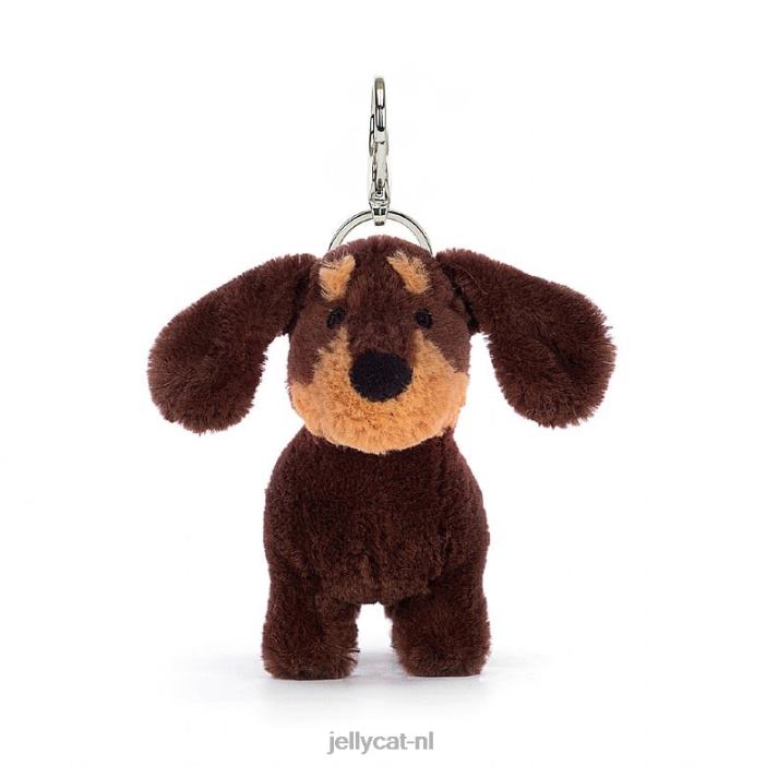 Jellycat otto worst hondentas bedel bruin NJJ6870 accessoire