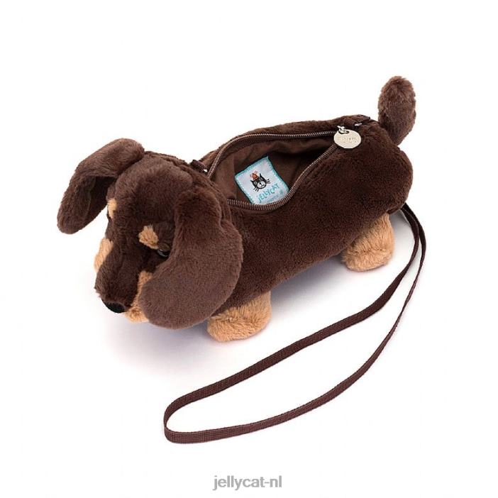 Jellycat otto worst hondentas bruin NJJ6872 tas