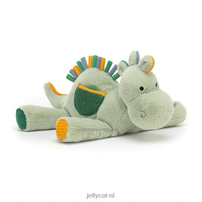 Jellycat peek-a-boo dino activiteitenspeeltje groen NJJ68769 speelgoed-