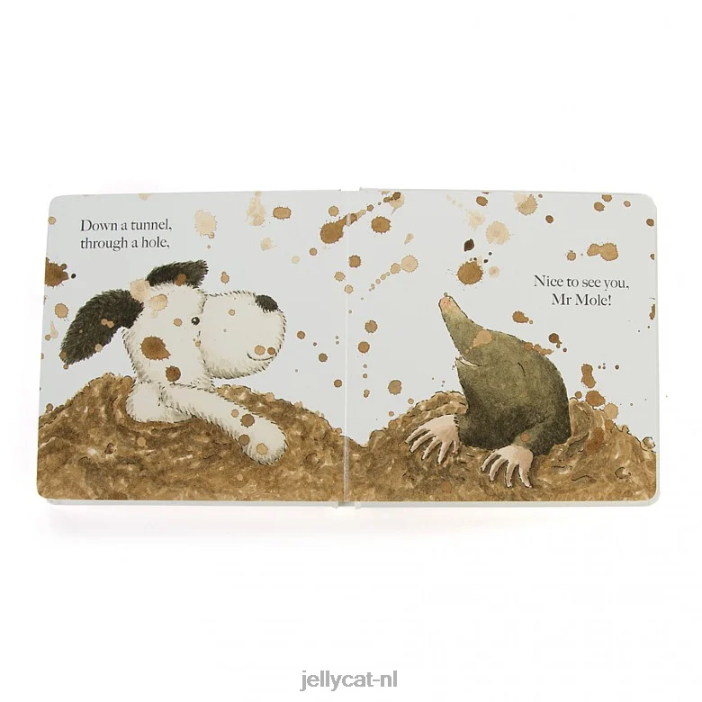 Jellycat puppy maakt kattenkwaadboekje meerkleurig NJJ68805 boek