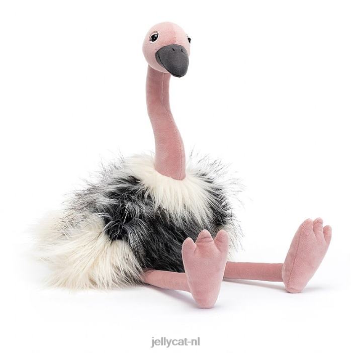 Jellycat ramonda struisvogel grijs NJJ68441 speelgoed-