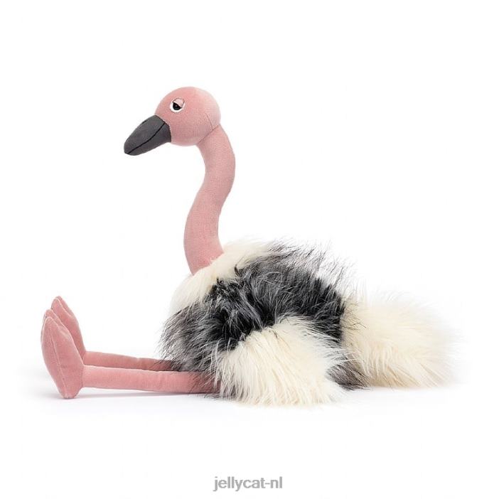 Jellycat ramonda struisvogel grijs NJJ68441 speelgoed-