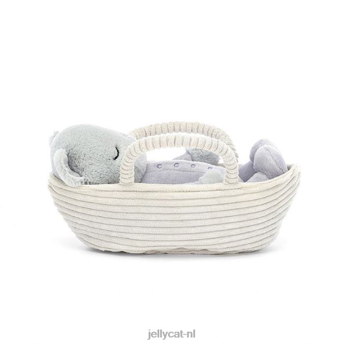 Jellycat rock-a-bye kitten grijs NJJ68407 speelgoed-