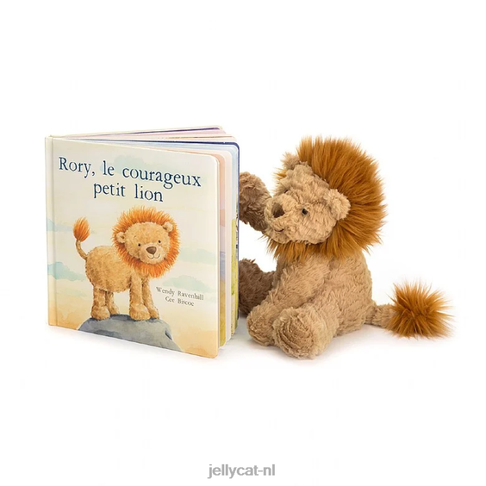 Jellycat rory le moedux petit lion  fuddlewuddle lion bruin NJJ68719 boek