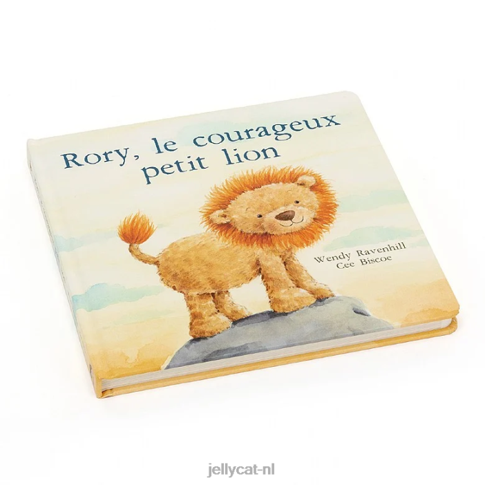 Jellycat rory le moedux petit lion livre (de zeer dappere leeuw) veelkleurig NJJ68708 boek