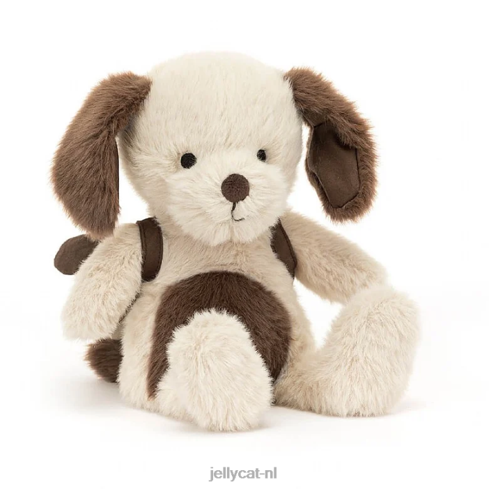 Jellycat rugzak puppy bruin en wit NJJ68569 speelgoed-