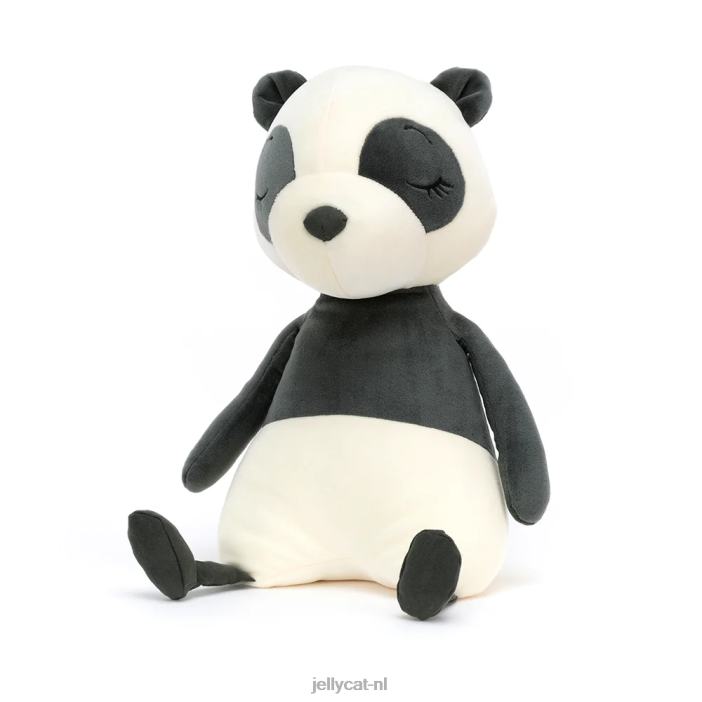 Jellycat slaappanda zwart en wit NJJ68651 speelgoed-