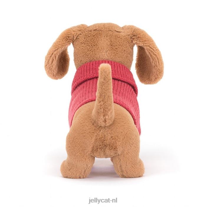 Jellycat trui worsthond roze honing NJJ68202 speelgoed-