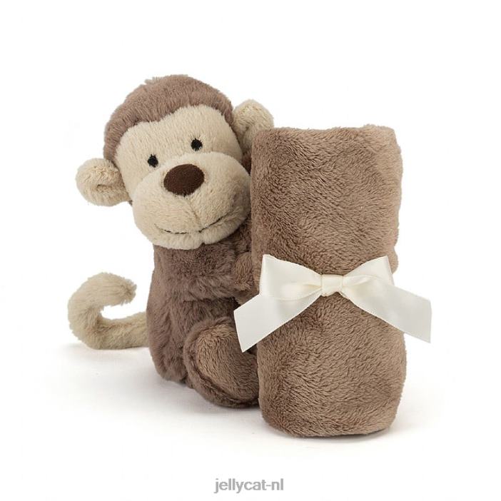 Jellycat verlegen aap fopspeen bruin NJJ68653 speelgoed-