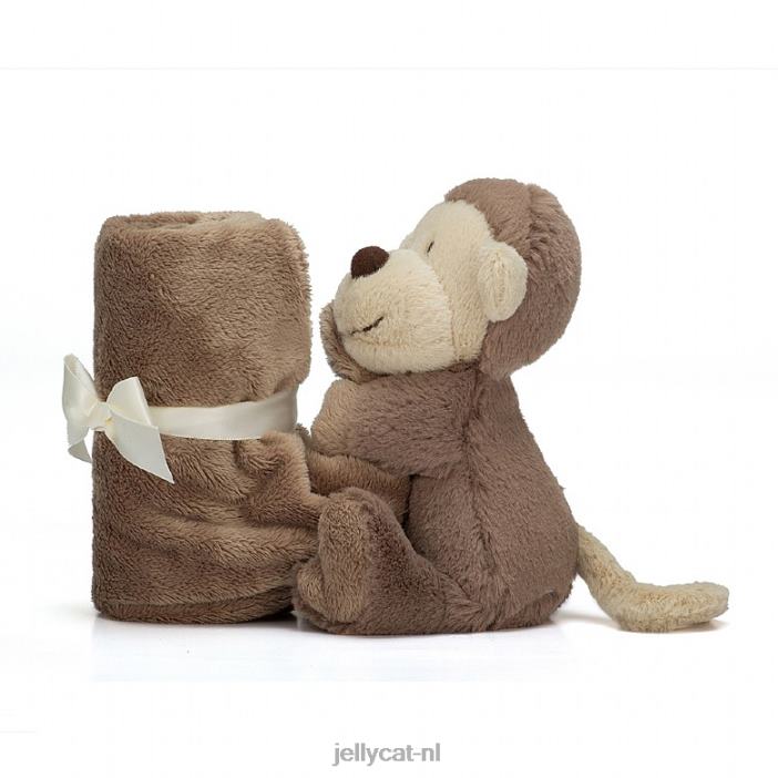 Jellycat verlegen aap fopspeen bruin NJJ68653 speelgoed-