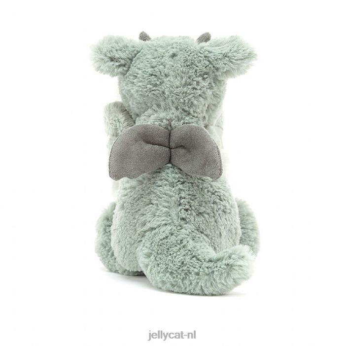 Jellycat verlegen draak fopspeen groen NJJ68460 speelgoed-