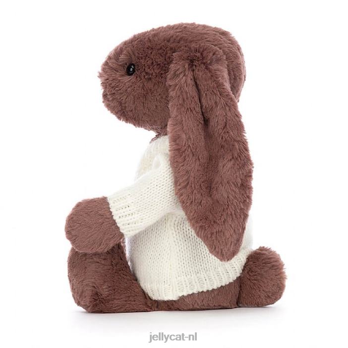Jellycat verlegen fudge konijntje met gepersonaliseerde crème truichocolade NJJ68513 speelgoed-