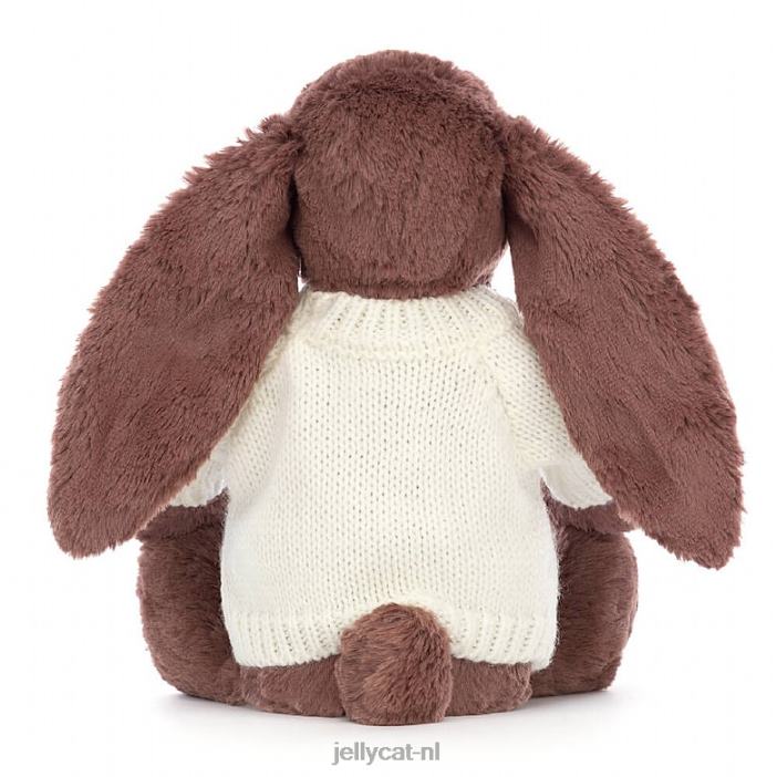 Jellycat verlegen fudge konijntje met gepersonaliseerde crème truichocolade NJJ68513 speelgoed-