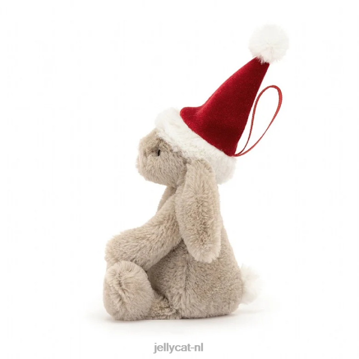 Jellycat verlegen kerstkonijn decoratie beige NJJ68347 speelgoed-