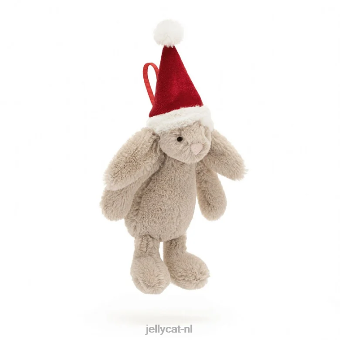 Jellycat verlegen kerstkonijn decoratie beige NJJ68347 speelgoed-
