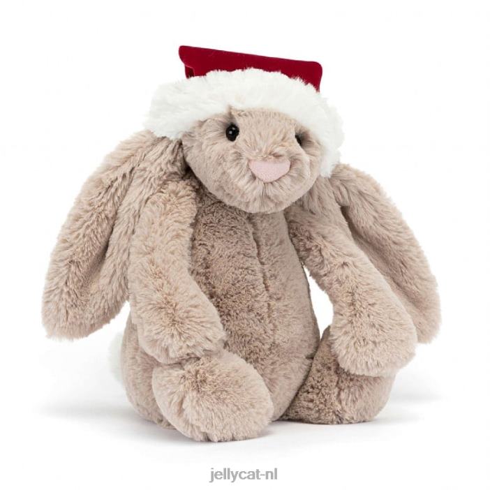 Jellycat verlegen kerstkonijntje beige NJJ683 speelgoed-