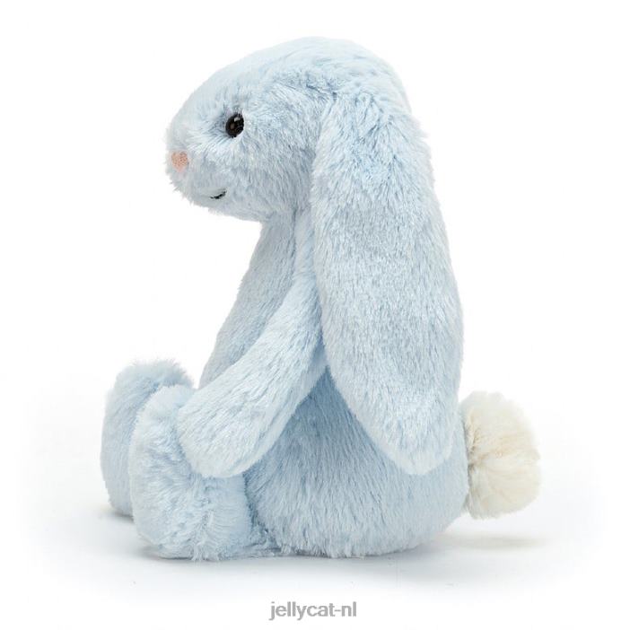 Jellycat verlegen konijnenrammelaar blauw NJJ68744 speelgoed-