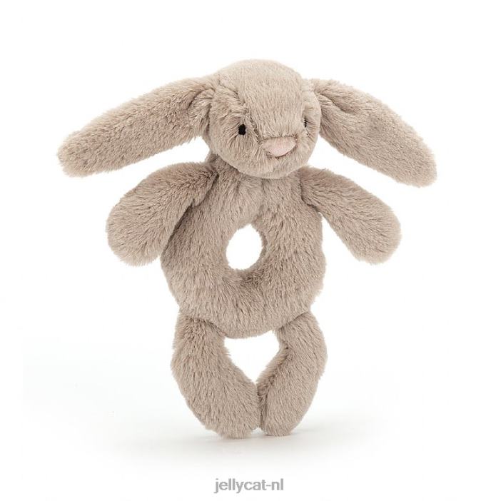Jellycat verlegen konijnenring rammelaar beige NJJ68195 speelgoed-