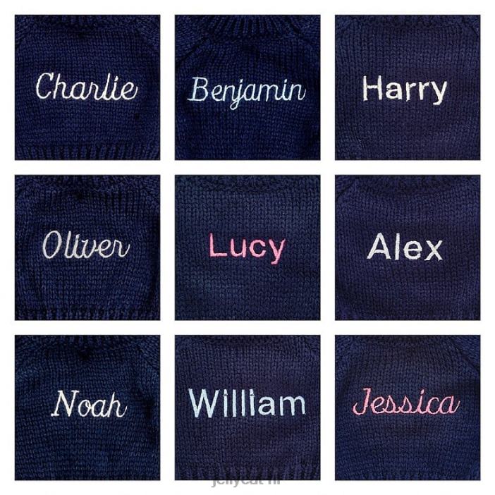 Jellycat verlegen konijntje met gepersonaliseerde marineblauwe trui zonneschijn NJJ68390 speelgoed-