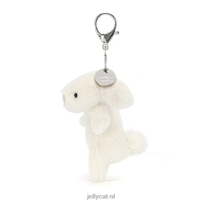 Jellycat verlegen konijntje tas charme crème NJJ68566 accessoire